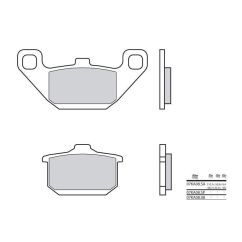 Plaquettes de frein BREMBO - 07KA08 SA - Métal fritté