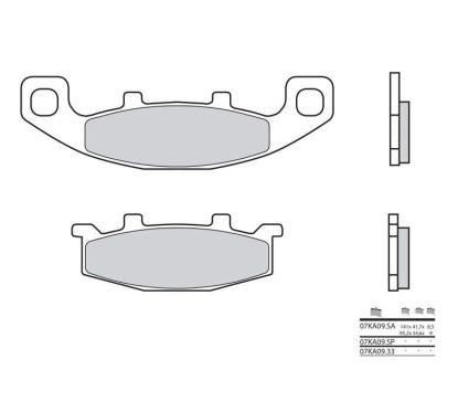 Plaquettes de frein BREMBO - 07KA09 SA - Métal fritté