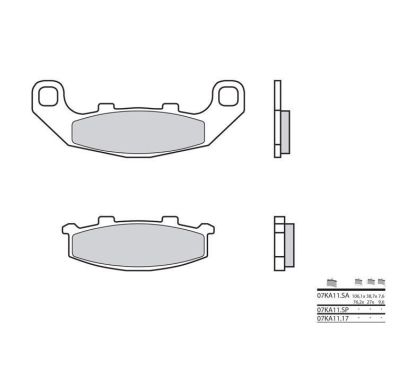 Plaquettes de frein BREMBO - 07KA11 SP - Métal fritté