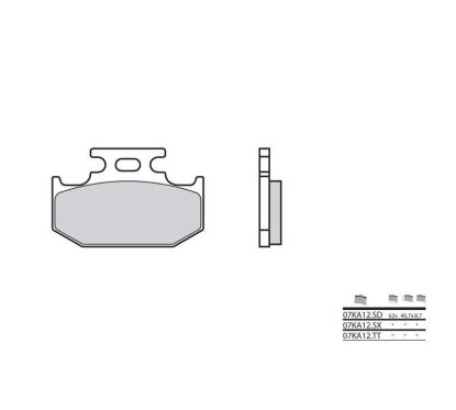 Plaquettes de frein BREMBO - 07KA12 SD - Métal fritté