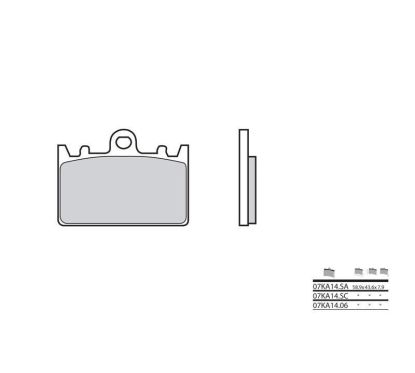 Plaquettes de frein BREMBO - 07KA14 SC - Métal fritté