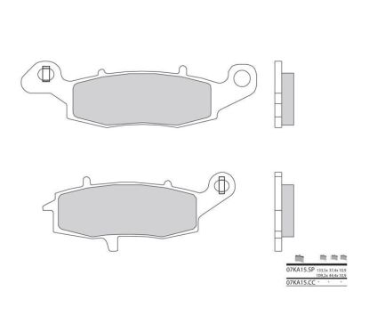 Plaquettes de frein BREMBO - 07KA15 CC - Organique