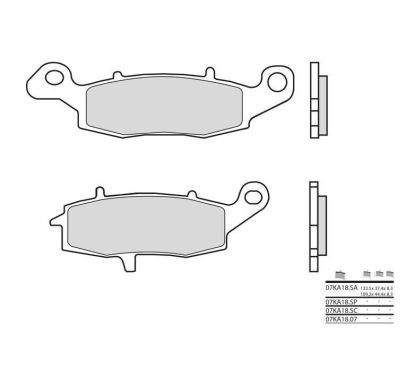 Plaquettes de frein BREMBO - 07KA18 07 - Organique