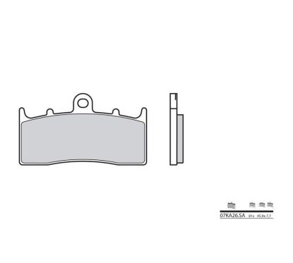 Plaquettes de frein BREMBO - 07KA26 SA - Métal fritté