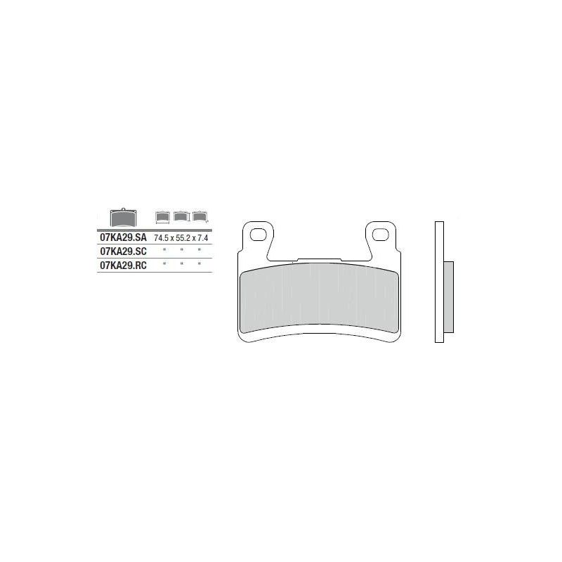 Plaquettes de frein BREMBO - 07KA29 SA - Métal fritté
