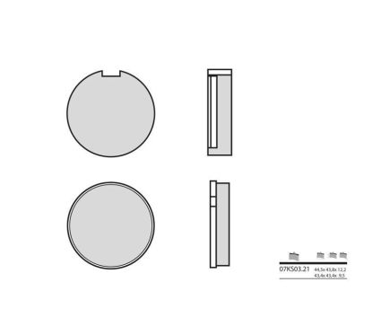 Plaquettes de frein BREMBO - 07KS03 21 - Organique