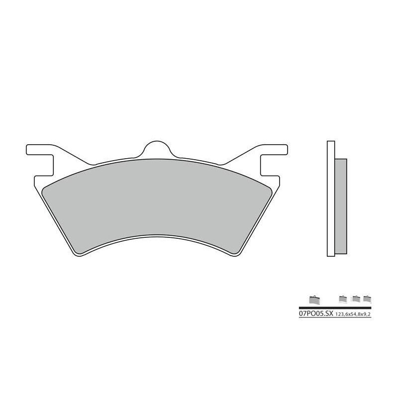Plaquettes de frein BREMBO - 07PO05 SX - Métal fritté racing