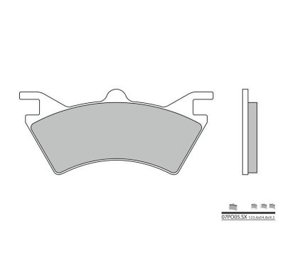 Plaquettes de frein BREMBO - 07PO05 SX - Métal fritté racing