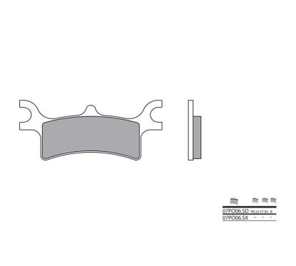 Plaquettes de frein BREMBO - 07PO06 SD - Métal fritté