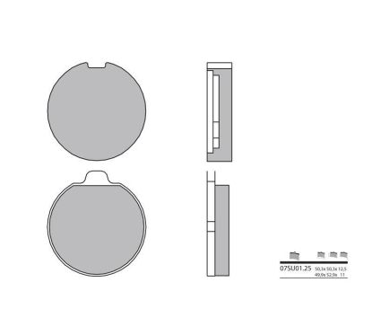 Plaquettes de frein BREMBO - 07SU01 25 - Organique