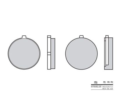 Plaquettes de frein BREMBO - 07SU02 20 - Organique