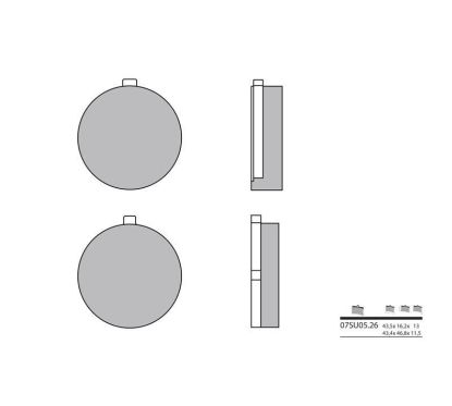 Plaquettes de frein BREMBO - 07SU05 26 - Organique