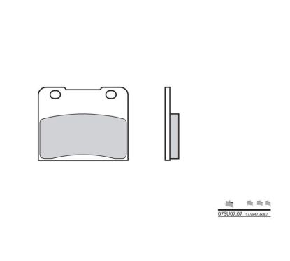 Plaquettes de frein BREMBO - 07SU07 07 - Organique