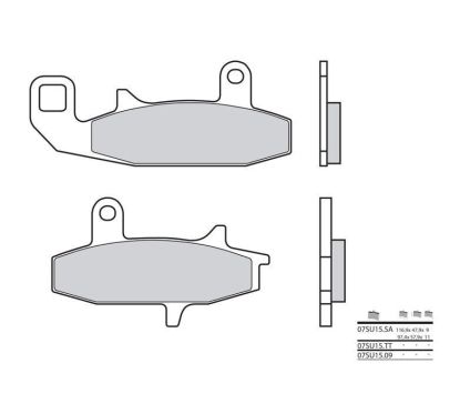 Plaquettes de frein BREMBO - 07SU15 09 - Organique