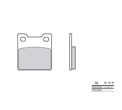 Plaquettes de frein BREMBO - 07SU20 SP - Métal fritté