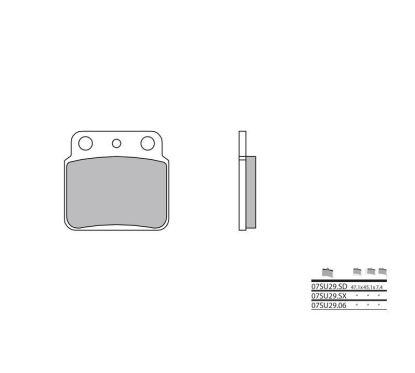 Plaquettes de frein BREMBO - 07SU29 SD - Métal fritté