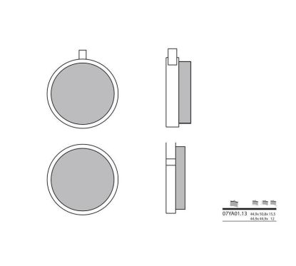 Plaquettes de frein BREMBO - 07YA01 13 - Organique