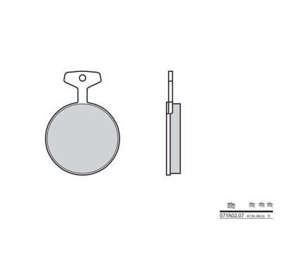 Plaquettes de frein BREMBO - 07YA02 07 - Organique