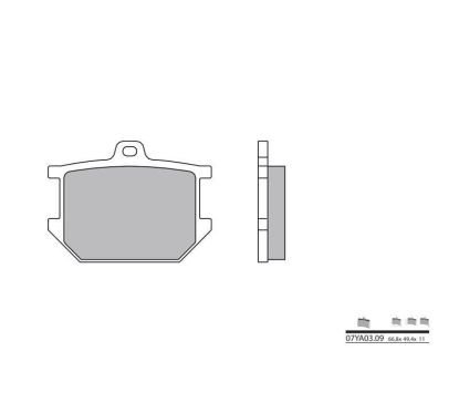 Plaquettes de frein BREMBO - 07YA03 09 - Organique