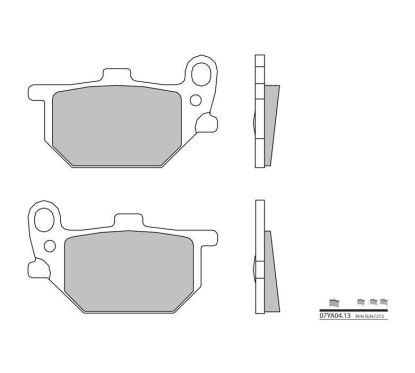 Plaquettes de frein BREMBO - 07YA04 13 - Organique