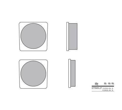 Plaquettes de frein BREMBO - 07YA05 27 - Organique