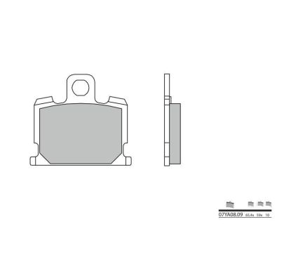 Plaquettes de frein BREMBO - 07YA08 09 - Organique