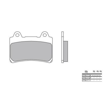 Plaquettes de frein BREMBO - 07YA17 SA - Métal fritté