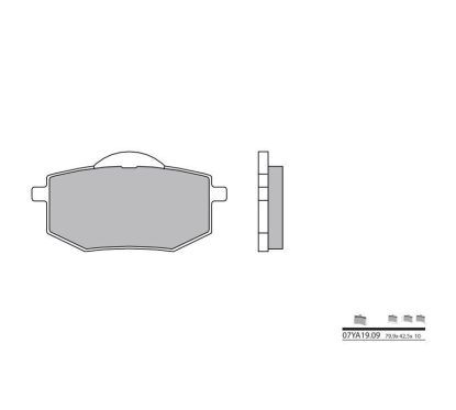 Plaquettes de frein BREMBO - 07YA19 09 - Organique