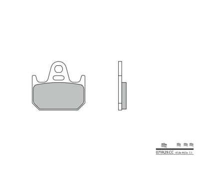 Plaquettes de frein BREMBO - 07YA29 CC - Organique