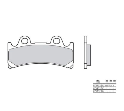 Plaquettes de frein BREMBO - 07YA32 SC - Métal fritté
