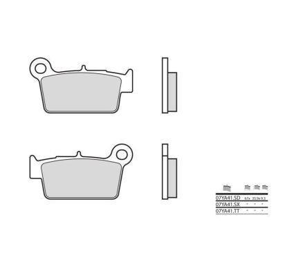 Plaquettes de frein BREMBO - 07YA41 SX - Métal fritté racing