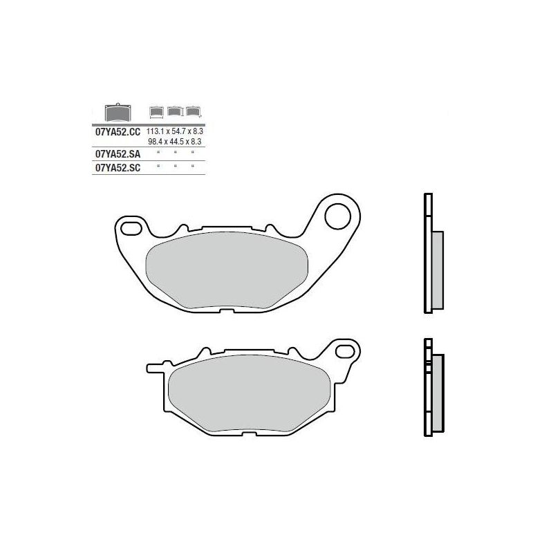 Plaquettes de frein BREMBO - 07YA52 SA - Métal fritté