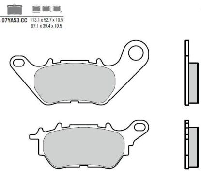 Plaquettes de frein BREMBO - 07YA53 CC - Organique