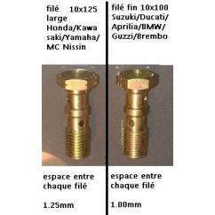 Banjo - Vis de frein Double -10X125 - INOX