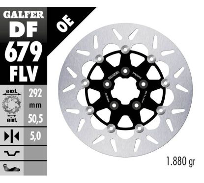 Disque de frein flottant rond