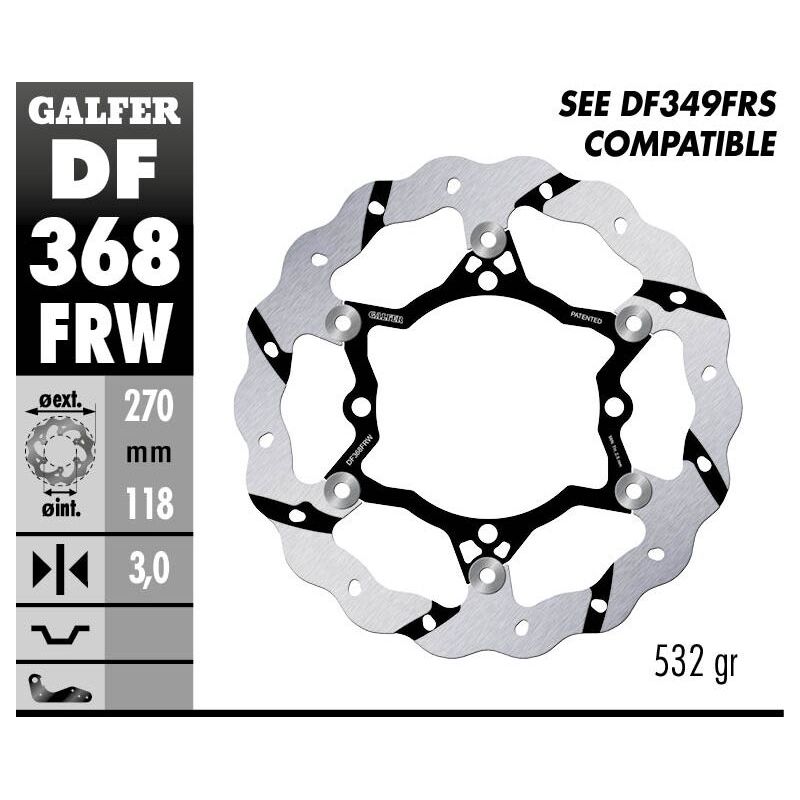 BRAKE DISC FLOAT WAVE GROOVED