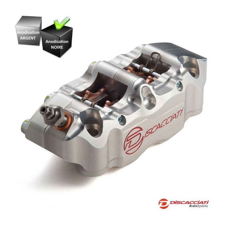 Etrier Gauche Radial 100mm DISCACCIATI - 4P - CNC - Noir