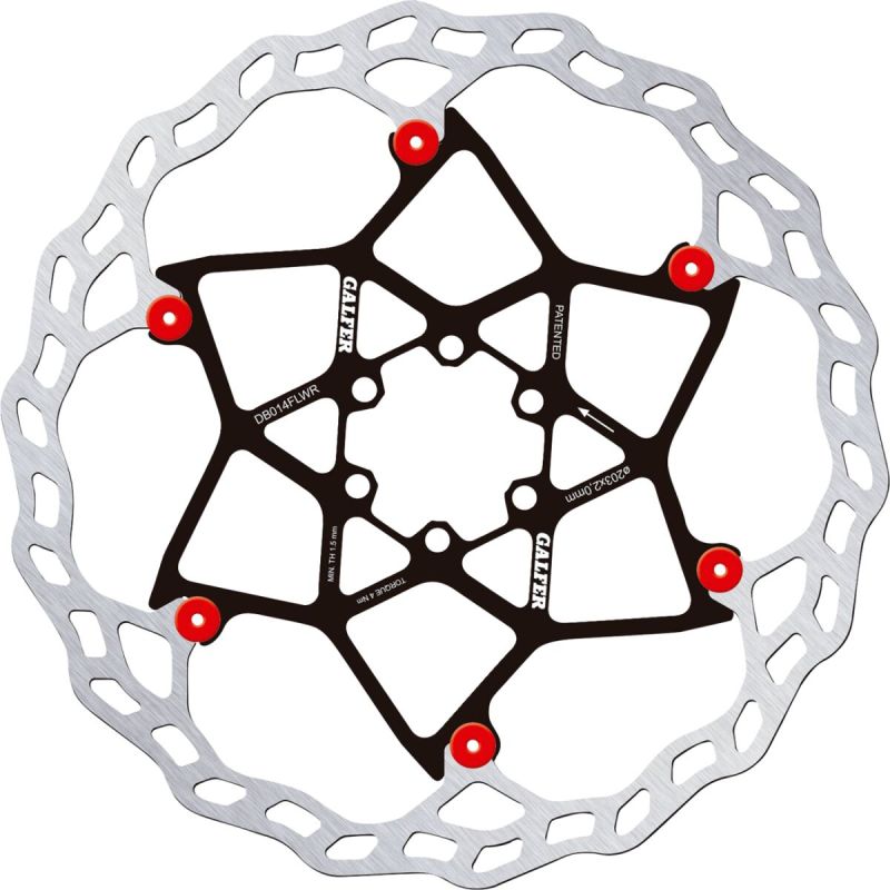 DISC WAVE FLOAT 203X2.0MM RED