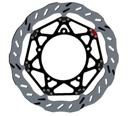 Disque de frein BRAKING EP071R Epta Wave flottant Yamaha YZF-R6