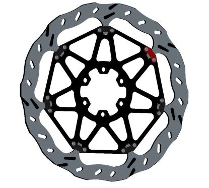 Disque de frein BRAKING EP073R Epta Wave flottant Aprilia RSV1000