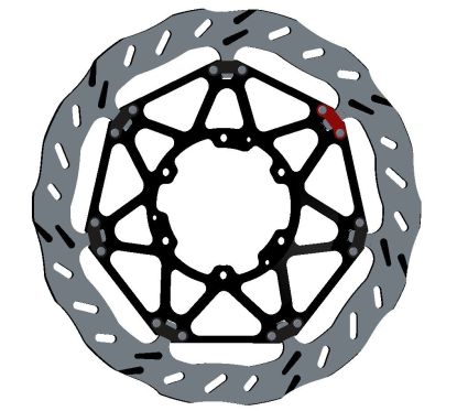 Disque de frein BRAKING EP098L Epta Wave flottant Honda CBR1000RR Fireblade