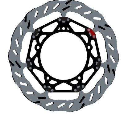 Disque de frein BRAKING EP111L Epta Wave flottant Yamaha YZF-R6