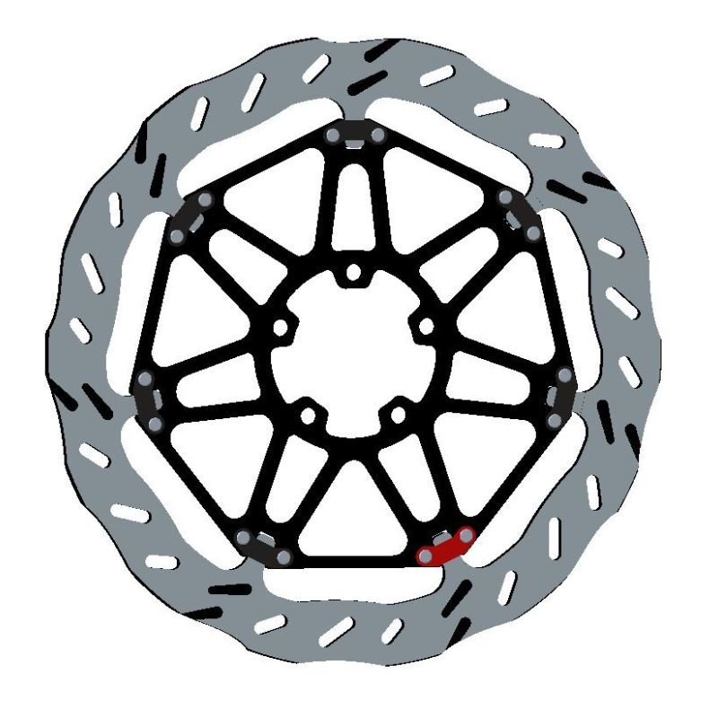 Disque de frein BRAKING EP144L Epta Wave flottant KTM 1290 Super Duke GT