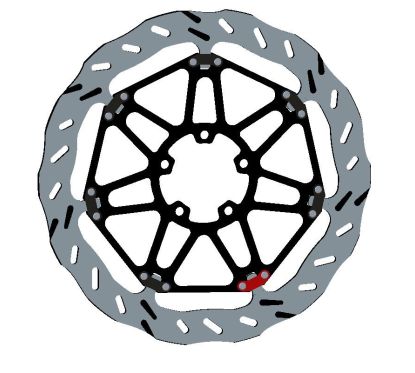 Disque de frein BRAKING EP144R Epta Wave flottant KTM 1290 Super Duke GT