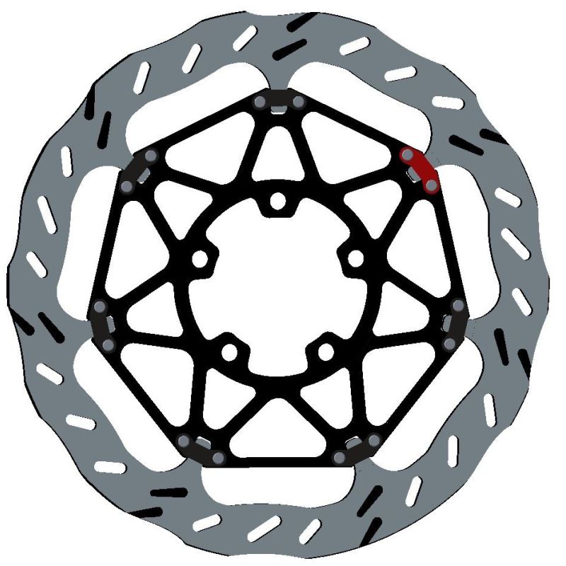 Disque de frein BRAKING EP145L Epta Wave flottant Kawasaki ZX-10R