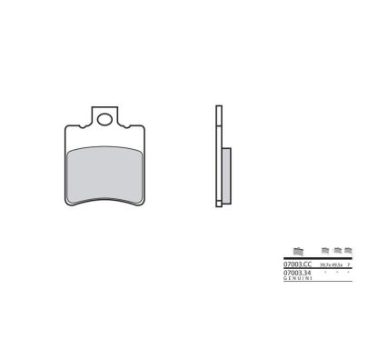 Plaquettes de frein BREMBO 0700334 composé origine
