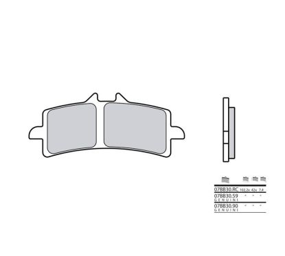 Plaquettes de frein BREMBO 07BB3059 composé origine