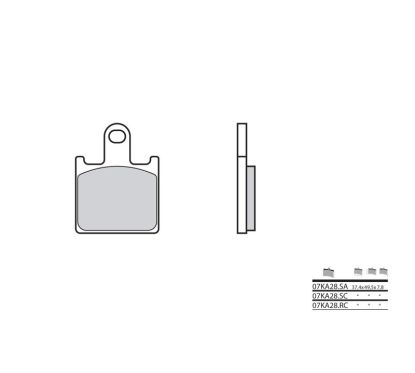 Plaquettes de frein BREMBO 07KA28LA métal fritté