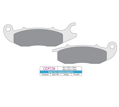 Plaquettes de frein organiques ODP