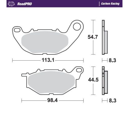 Plaquettes de frein pour course en carbone RoadPRO